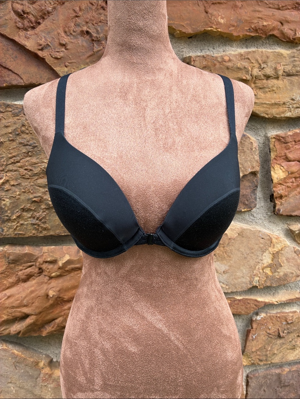 Dkny Black Front-Closure T-Shirt Bra with Molded Cups